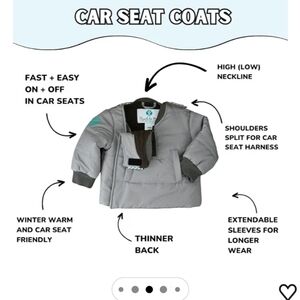 BUCKLE ME BABY Infant Car Seat Safety Winter Coat 6m Puffer Jacket